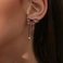Otxas Black Bow Earrings for Women Trendy Black Earrings Dangling Sparkly Wedding Earings for Brides Bow Jewelry
