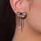 Otxas Black Bow Earrings for Women Trendy Black Earrings Dangling Sparkly Wedding Earings for Brides Bow Jewelry