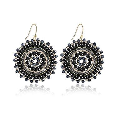 Elegance 11 Black Earrings For Women Summer Beaded Crystals Glass Bead Dangle Drop Bohemia Beach Statement Earrings