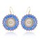Joya Love Blue Beaded Earrings For Women Statement Boho Bead Dangle Earrings Lightweight Bohemia Drop Earring For Women