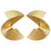 Bmadge Gold Geometric Earrings Exaggerated Statement Earrings Punk Stylish Sectored Twisted Earring Jewelry for Women