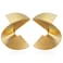 Bmadge Gold Geometric Earrings Exaggerated Statement Earrings Punk Stylish Sectored Twisted Earring Jewelry for Women