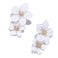 COLORFUL BLING Bohemian Daisy Flower Matte Floral Petal Drop Dangle Earrings Layered Tiered Chic Boho Wedding JewelryWhite
