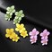 COLORFUL BLING Bohemian Daisy Flower Matte Floral Petal Drop Dangle Earrings Layered Tiered Chic Boho Wedding JewelryWhite