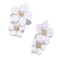 COLORFUL BLING Bohemian Daisy Flower Matte Floral Petal Drop Dangle Earrings Layered Tiered Chic Boho Wedding JewelryWhite
