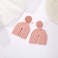 Caiyao Bohemian Layered Polymer Clay U Shape Rainbow Earrings Lightweight Statement Thick Chunky Rainbow Handmade Ceramic Clay Dangle Earrings for Women Birthday Jewelry Gift J pink color