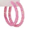 COLORFUL BLING Bohemian Shiny Glitter Sequins Hoop Earrings Wrapped Gold Plated Circle Statement Rhinestone Dangle Drop Earrings for Women Boho Jewelrypink