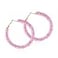 COLORFUL BLING Bohemian Shiny Glitter Sequins Hoop Earrings Wrapped Gold Plated Circle Statement Rhinestone Dangle Drop Earrings for Women Boho Jewelrypink