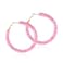 COLORFUL BLING Bohemian Shiny Glitter Sequins Hoop Earrings Wrapped Gold Plated Circle Statement Rhinestone Dangle Drop Earrings for Women Boho Jewelrypink