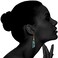 Plumiss Boho Blue Imperial Jasper Stone Dangle Earrings