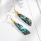 Plumiss Boho Blue Imperial Jasper Stone Dangle Earrings
