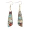 Plumiss Boho Handmade Blue Agalmatolite Stone Earrings for Women Unique Colored Stylish Stone Dangle Earrings Jewelry Gift