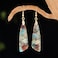 Plumiss Boho Handmade Blue Agalmatolite Stone Earrings for Women Unique Colored Stylish Stone Dangle Earrings Jewelry Gift