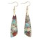 Plumiss Boho Handmade Blue Agalmatolite Stone Earrings for Women Unique Colored Stylish Stone Dangle Earrings Jewelry Gift