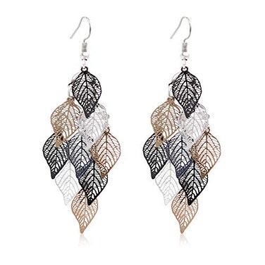 Aisansty Boho Leaf Dangle Earring for Women Super Lightweight Chandelier Dangle Drop Earring