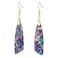 Plumiss Boho Women Gemstone Earrings Blue Purple Imperial Jasper Stone Earrings for Women