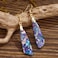 Plumiss Boho Women Gemstone Earrings Blue Purple Imperial Jasper Stone Earrings for Women