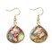 Plumiss Boho Women Jasper Stone Earrings Handmade Colorful Waterdrop Imperial Jasper Unique Healing Stone Dangle Earrings