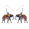 BONSNY Acrylic Africa Jungle Elephant Drop Dangle Statement for Women Earrings Jewelry Charms Gifts Multicolor
