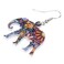 BONSNY Acrylic Africa Jungle Elephant Drop Dangle Statement for Women Earrings Jewelry Charms Gifts Multicolor