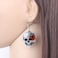 BONSNY Bonsny Acrylic Drop Dangle Halloween Rose Flower Skeleton Skull Earrings Punk Jewelry For Women Gift