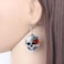 BONSNY Bonsny Acrylic Drop Dangle Halloween Rose Flower Skeleton Skull Earrings Punk Jewelry For Women Gift