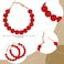 Bonuci 9 Pairs Beaded Hoop Earrings for Women Bohemian Bead Earrings Mixed Color Dangle Bright ColorsAcrylic