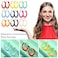 Bonuci 9 Pairs Beaded Hoop Earrings for Women Bohemian Bead Earrings Mixed Color Dangle Bright ColorsAcrylic