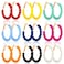Bonuci 9 Pairs Beaded Hoop Earrings for Women Bohemian Bead Earrings Mixed Color Dangle Bright ColorsAcrylic
