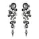 BriLove Wedding Bridal Dangle Earrings for Women Bohemian Boho Crystal Multiple Teardrop Chandelier Long Jewelry SilverTone Grey Black