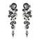 BriLove Wedding Bridal Dangle Earrings for Women Bohemian Boho Crystal Multiple Teardrop Chandelier Long Jewelry SilverTone Grey Black