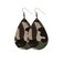 INENIMARTJ Camo Earrings for WomenCamouflage Leather Teardrop Dangle Earrings Cool Lightweight Leather Drop Earrings A