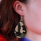 INENIMARTJ Camo Earrings for WomenCamouflage Leather Teardrop Dangle Earrings Cool Lightweight Leather Drop Earrings A