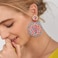 CEALXHENY Beaded Drop Earrings for Women Handmade Colorful Bead Earrings Bohemia Hoop Dangle Earring for Women C Multicolor