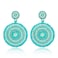 CEALXHENY Beaded Drop Earrings for Women Handmade Colorful Bead Earrings Bohemia Hoop Dangle Earring for Women E Blue