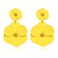 CEALXHENY Flower Dangle Earrings Boho Layered Floral Petal Drop Earrings Statement Stud Earring for Women AYellow