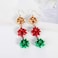 QOCAOFIG Christmas Earrings for Women Cute Green Christmas Gift Bow Dangle Earring Holiday Crazy Party Drop Stud Earrings Colorful Bow1