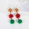 QOCAOFIG Christmas Earrings for Women Cute Green Christmas Gift Bow Dangle Earring Holiday Crazy Party Drop Stud Earrings Colorful Bow1
