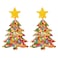 FAMARINE Christmas Tree Earrings for Women Acrylic Drop Earrings Colorful Tree Earrings