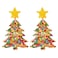 FAMARINE Christmas Tree Earrings for Women Acrylic Drop Earrings Colorful Tree Earrings