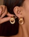 Spiritlele Chunky Gold Plated Earrings Big Knot Earring for Women Golden Drop Dangle Statement Earrings Jewelry