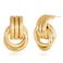 Spiritlele Chunky Gold Plated Earrings Big Knot Earring for Women Golden Drop Dangle Statement Earrings Jewelry