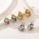 Spiritlele Chunky Silver Drop Earrings for Women Minimalist Knot Earrings Trendy Geometric Dangle Statement Earring Jewelry