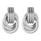 Spiritlele Chunky Silver Drop Earrings for Women Minimalist Knot Earrings Trendy Geometric Dangle Statement Earring Jewelry