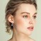 CiNily RoundCut Opal Dangle Earrings Blue Fire Opal Rhodium Plated Women Jewelry Leverback Gemstone Drop Earrings