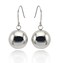 COUYA Surgical Steel Round Ball Bead Dangle Drop Hook Drop Earrings for Women Pearcing 8mm