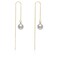 Cowlyn Pearl Tassel Threader Earrings 925 Sterling Silver Long Drop Dangle Ear Line Eardrop Piercing Hypoallergenic Jewelry for Women