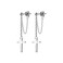Dtja Cross Dangle Drop Earrings 925 Sterling Silver Chain Dropping for Women Girls Men Punk Ball Studs Hypoallergenic Jewelry Silver