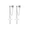 Dtja Cross Dangle Drop Earrings 925 Sterling Silver Chain Dropping for Women Girls Men Punk Ball Studs Hypoallergenic Jewelry Silver