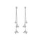 CHAKRA HEALING Crystal Butterfly Pendant Tassel Earrings Long Zircon Butterfly Drop Dangle Earrings Jewelry for Women Silvr